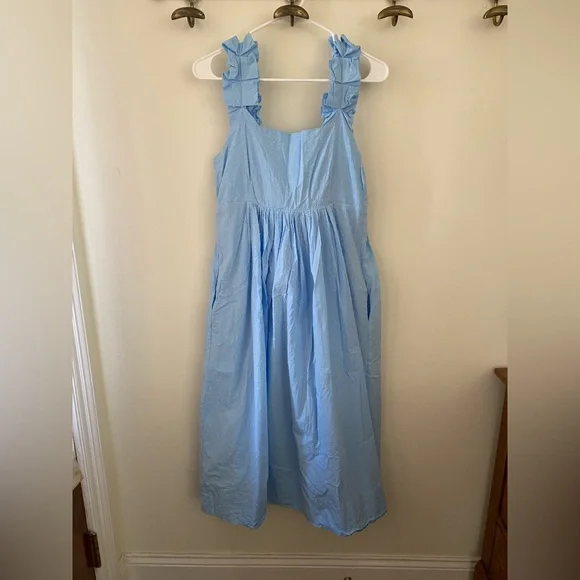 LAKE Pajamas Lolly Swiss Dot Dress in Morning Blue size Small - Picture 2 of 6